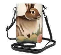 Small Cell Phone Purse 7.6x4.9in HYTTER Vintage Flower Rabbit Bunny Easter Prints Fashionable, Practical, and Multifunctional for Walking, Camping, Shopping, Travel