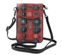 Small Cell Phone Purse 7.6x4.9in MSRHIUEF Biological weapons pattern Printed Fashionable, Practical, Multifunctional Leather Crossbody Flap Phone Case for Women