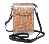 Small Cell Phone Purse 7.6x4.9in MSRHIUEF Cell fission Printed Fashionable, Practical, Multifunctional Leather Crossbody Flap Phone Case for Women