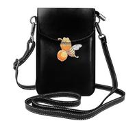 Small Cell Phone Purse 7.6x4.9in MSRHIUEF Little bee eating honey Printed Fashionable, Practical, Multifunctional Leather Crossbody Flap Phone Case for Women