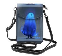 Small Cell Phone Purse 7.6x4.9in WHJSHOP Blue-ray ghost Printing Fashionable, Practical, Multifunctional Leather Crossbody Flap Phone Case for Women
