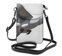 Small Cell Phone Purse 7.6x4.9in WHJSHOP Flying Dove Printing Fashionable, Practical, Multifunctional Leather Crossbody Flap Phone Case for Women