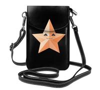 Small Cell Phone Purse 7.6x4.9in WHJSHOP Winking origami star Printing Fashionable, Practical, Multifunctional Leather Crossbody Flap Phone Case for Women