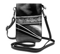 Small Cell Phone Purse 7.6x4.9in WHJSSF Cowboy Black Hat Western Boots Prints Fashionable, Practical, Multifunctional Leather Crossbody Flap Phone Case for Women