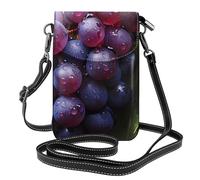 Small Cell Phone Purse 7.6x4.9in YYHHAOFA Fresh Grapes Picture Fashionable, Practical, Multifunctional Leather Crossbody Flap Phone Case for Women