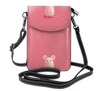 Small Cell Phone Purse 7.6x4.9in YYHHAOFA The little mouse who made a mistake Picture Fashionable, Practical, Multifunctional Leather Crossbody Flap Phone Case for Women