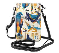 Small Cell Phone Purse 7.6x4.9in YYHWHJDE egypt hieroglyphics Pattern Fashionable, Practical, Multifunctional Leather Crossbody Flap Phone Case for Women