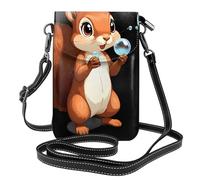 Small Cell Phone Purse 7.6x4.9in YYHWHJDE Little squirrel playing with bubbles Pattern Fashionable, Practical, and Multifunctional for Walking, Camping, Shopping, Travel