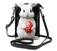 Small Cell Phone Purse 7.6x4.9in YYHWHJDE Little white rabbit holding easter egg Pattern Fashionable, Practical, and Multifunctional for Walking, Camping, Shopping, Travel
