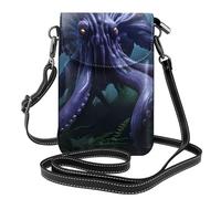 Small Cell Phone Purse 7.6x4.9in YYHWHJDE Octopus in the Grass Pattern Fashionable, Practical, and Multifunctional for Walking, Camping, Shopping, Travel