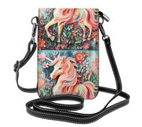 Small Cell Phone Purse 7.6x4.9in YYHWHJDE Pink Paper Cut Unicorn Pattern Fashionable, Practical, and Multifunctional for Walking, Camping, Shopping, Travel
