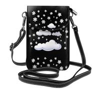 Small Cell Phone Purse 7.6x4.9in YYHWHJDE Snowflakes falling in the clouds Pattern Fashionable, Practical, Multifunctional Leather Crossbody Flap Phone Case for Women