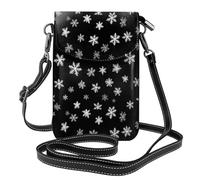 Small Cell Phone Purse 7.6x4.9in YYHWHJDE Snowflakes flying all over the sky Pattern Fashionable, Practical, Multifunctional Leather Crossbody Flap Phone Case for Women