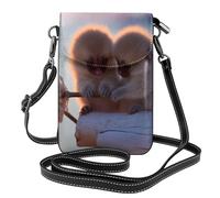 Small Cell Phone Purse 7.6x4.9in YYHWHJDE Thumb Monkey Playing Pattern Fashionable, Practical, Multifunctional Leather Crossbody Flap Phone Case for Women