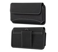 Small Cell Phone Waist Bag Men Black, Waterproof Cell Phone Holder, Ultra Thin Smartphone Belt Loop Holster Nylon Mini Outdoor Sport Phone Case Travel Walle Card Holder for Smartphones Under 7.2"