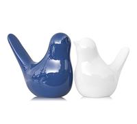 Small Ceramic Bird Statue and Sculpture for Home Decor Accents,Modern Animal Ornaments for Living Room,Bedroom,Coffee Table Centerpiece,Bookshelf,Cabinets,Cute Knick Knacks for Shelves (Blue White)