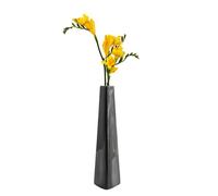 Small Ceramic Bud Vase Square Flower Single Stem Vases Black Vase Modern Home Decorative Floral Centerpiece for Wedding and Office (Black)
