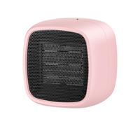 Small Ceramic Heaters for Home, Energy Efficient Electric Heater, Portable Fan Heaters for Home Office, Overheat & Tip Over Protection, Quiet & Safe for Room, Office & Under Desk Use (Pink)