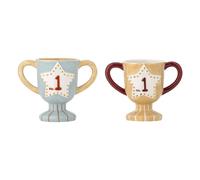 Small ceramic mugs Trophy - Set of 2 Light blue one size