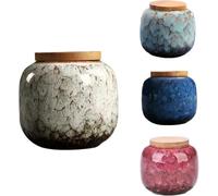 Small Ceramic Urn Set 3 Piece For Ashes, 8 Cubic Inches Keepsake Memorial Urns For Human Or Pet Ashes, 8lb Decorative Buried Mini Urns For 4, Non-traditional Token White Blue Green Red