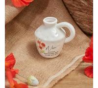 Small Ceramic Vase for Nan - "Always Remember How Loved You Are" - White Dimpled Jug with Poppy Design - Sentimental Floral Gift - 10cm
