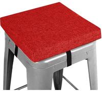 Small Chair Seat Cushions 28x28-45x45cm Square Stool Cushion with Memory Foam for Bistro & Café Dining Wine Red 38x38x8cm Comfortable & Stylish Decor