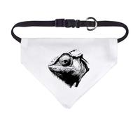 Small 'Chameleon Portrait Side View' Dog/Cat/Pet Bandana (PD00061433)