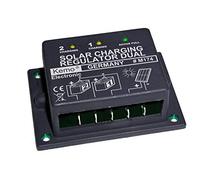 Small Charge Controller for Solar Panels and 1 or 2 Batteries, 12V, 16A