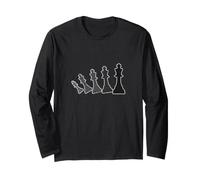 Small Chess Pieces in Motion Long Sleeve T-Shirt