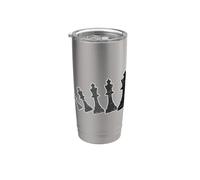 Small Chess Pieces in Motion Stainless Steel Insulated Tumbler
