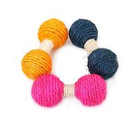 Small Chew Toy For Cats Playing Colorful Craft And Art Supplies Sisal Rope Balls For Cats Random