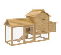 PawHut Chicken Coop For Small Animals - Natural Colour, Brown