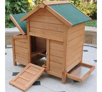Small Chicken Coops Made of Solid Wood Rain and Sun Protection with Tray for Garden Backyard for Chicken, Duck and Rabbit