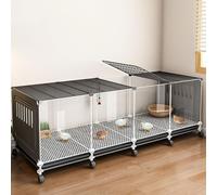 Small Chicken Coops on Wheels Top Skylight Design Chicken Cage Indoor with Transparent Panel Pull-Out Tray Iron Mesh