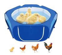 Small Chicks Playpens,Breathable Mesh Chicken Cage,Waterproof Chick Brooder Tent with Zippered,Foldable Portable Outdoor Indoor Fence with 3 Ground Nails for Small Chicken Breeds,Easter Eggers Coop