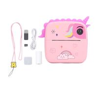 Small Child Digital Camera Toys, High -resolution, Beautiful Cartoon Selfie Immediate Printing Camera for Children (Pink)