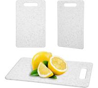 Small Chopping Board Plastic White,25 x 15cm Chopping Board Set of 2 Mini Chopping Boards for Kitchen Use in Food Prep and Vegetable Cutting