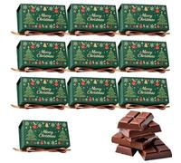 Small Christmas Boxes - Ten Piece Ribbon Gift Case, Lidded Parcel Decor | Charming Printed Board Containers | Holiday Gathering Entryway Counter, Easy Assembly Confectionery Storage Favor Units