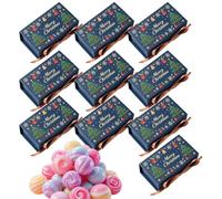 Small Christmas Boxes Wrapping Decoration with Ribbon and Lid | Christmas Eve Candy Boxes for Dining Table Under The Tree Entrance Cookies Chocolate Candy