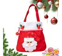 Small Christmas Candy Bag - Cartoon Pouch With Handle | Christmas Candy Bag with Drawstring | For School Kindergarten Classroom Home Community School Family Meeting