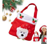 Small Christmas Candy Bag - Reusable Christmas Candy Storage Bag with Drawstring | For Classroom Gatherings, Home, Community, School with Chocolate, Toys, Jelly