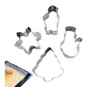 Small Christmas Cookie Cutter | Christmas Cookie Mold Cutter - Holiday Baking Supplies Fondant Moulds for Frosting Decoration Muffin Cheese Pie Bread Cake Treats Desserts