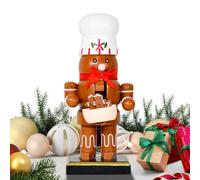 Small Christmas Figurines | Small Wooden Holiday Nutcracker Desktop Statues | Party Statues Table Centerpiece for Adults Children's Day Wedding Valentine's Day Halloween Tabletop Shelf