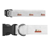 Small 'Christmas On A Narrow Boat ' Dog Collar (PR00056019)