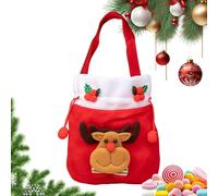 Small Christmas Treat Bag,Reusable with Handle | Drawstring Christmas Snack Bag - for Preschool Classroom Home Community School Family Gathering