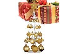 Small Christmas Tree,Gold Ball Small Vintage Decorations | Kids Christmas Tree | for Bedroom Countertop Space Dorm Kitchen Outdoor Classroom Garden Window Bookshelf