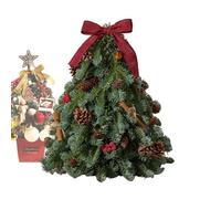 Small Christmas Tree | Realistic Pine Indoor Decoration Small Holiday Tree with Christmas Decorations for Indoor Outdoor Bedroom Kitchen Farm Office School Dorm Garden Yard
