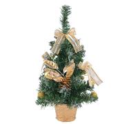 Small Christmas Tree with Lights,15.7 Inches Fake Festive Decoration,Desktop Artificial Christmas Tree - for Home Office Winter Mantel Room Holiday Party Table Centerpiece