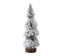 Small Christmas Trees Decorations Artificial Small Snow Pine Tree Desktop Ornaments Party Supplies Snow Pine Tree With Wood Base Christmas Decoration For Holiday Party