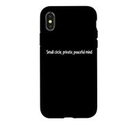 Small Circle Private Peaceful Mind Introvert Quote Case for iPhone X/XS